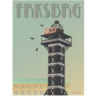 Tilbud: Spar 60% - Frederiksberg Zootårnet - Plakat 30x40 cm fra ViSSEVASSE