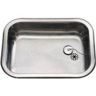 Uni køkkenvask 480x340mm med prop, mat, til nedfældning