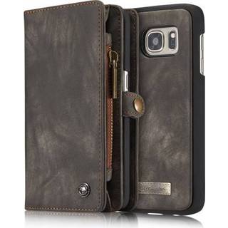 CASEME Samsung Galaxy S7 Retro läder plånboksfodral - Röd
