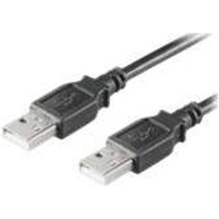 MicroConnect USB-A 2.0 kabel, 2m, sort
