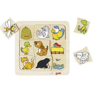 Goki Wooden Jigsaw Puzzle Who Lives Where? Wood