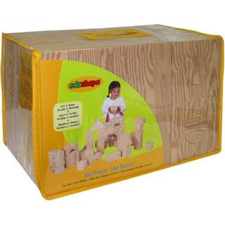 Klodser i Skum fra EduShape - Store - "wood-like" - 32 stk.
