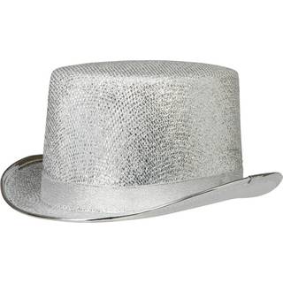 Glitrende sølvhat 1 stk.