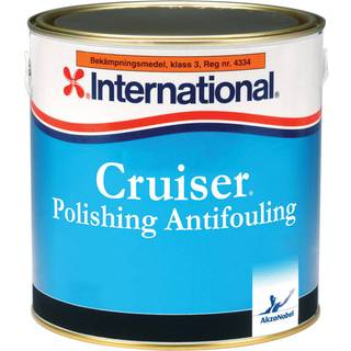 Selvpolerende kobberbaseret bundmaling International Cruiser Polishing Antifouling, 2.5 liter - sort