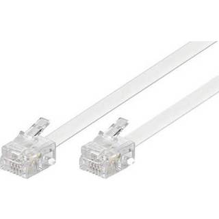 Deltaco Telefonledning RJ11 - 3m (Hvid)