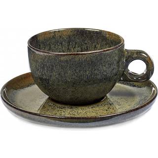 Serax Surface cappuccinokop med underkop 23 cl Camogreen