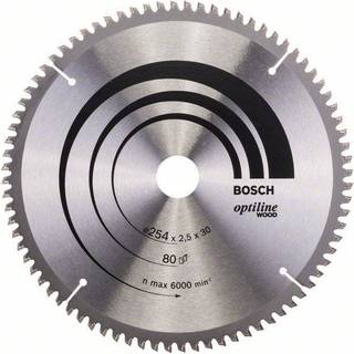 BOSCH Rundsavsklinge Optiline Wood 254 x 30 x 2,5 mm, 80