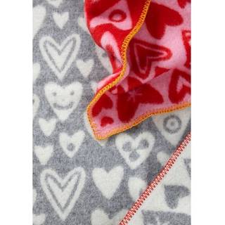 Klippan Yllefabrik Baby Heart plaid grå