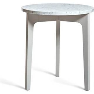Mavis Höllviken Sidebord Ø45x50 Cm Lysegråt/carrara - Sidebord & Aflastningsbord Marmor Hvid Marmor - 1391445M
