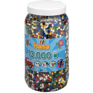 Hama Midi, perler, 13.000 stk., mix 66, 6 standardfarver [Levering: 1-2 dage]