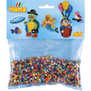 Hama Mini Perler 7.500 stk. Mix Diameter:2,5 mm Antal:7500 stk. Materiale:Plastik.