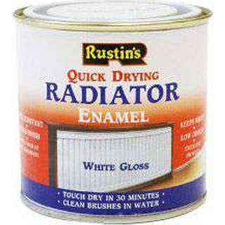 Rustins RADG250 hurtigtørrende radiator-emaljemaling glanshvid 250 ml