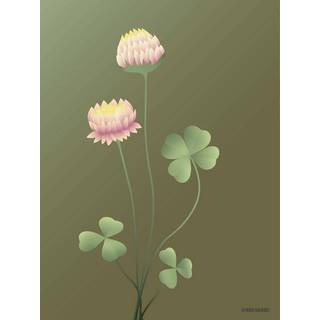Tilbud: Spar 75% - Kløver Forest Green - Plakat 30x40 cm fra ViSSEVASSE