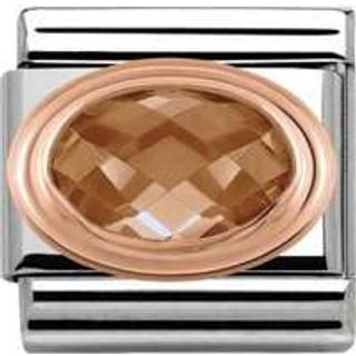 Nomination Classic - Composable Classic - 9k Roségold, Edelstahl, Zirkonia - 430601/024 - braun