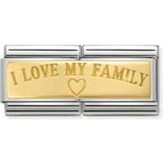 Nomination I Love My Family Double Plate Charm - Gold