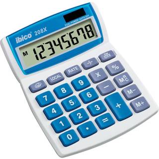 Ibico 208X mapperegner 8 cifre Euro med stort display