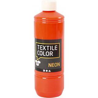 Textile Color Neon Orange 500ml - Vandbaseret Maling