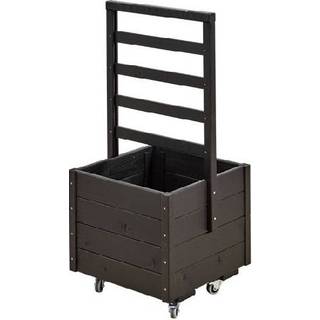 Blomsterkasse Med Espalier - 48x48x105 cm - sort