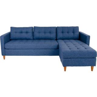 Marino sofa, chaiselongsofa højre eller venstrevendt i stof mørkegrå og med træben.