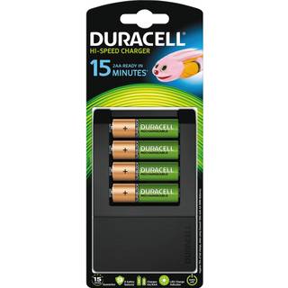 Duracell CEF15 Ultra hurtig 15 minutters Lader + 4 stk AA Active Charge batterier