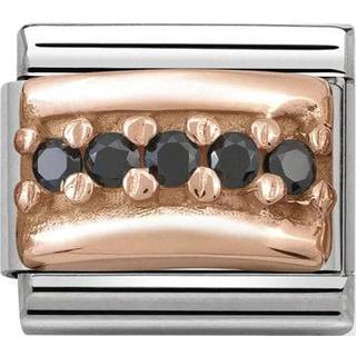 Nomination Rose Gold Black Crystal Charm