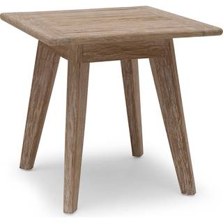 Hillerstorp Wellington sidebord Hvidkalkede teaktræ 50 x 50 cm