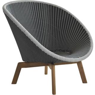 Cane-line Peacock Rope loungestol Dark grey, teakben