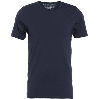 Ensfarvet O-hals T-shirt