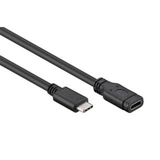 USB-C Forlængerkabel 1M, Sort