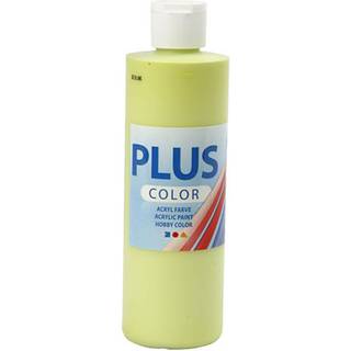 Plus Color Hobbymaling, Limegrøn 250ml - Høj Kvalitet