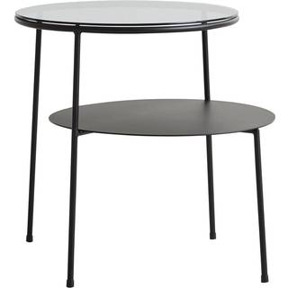 Woud Duo Sofabord Sort/Mørkt Røget Glas