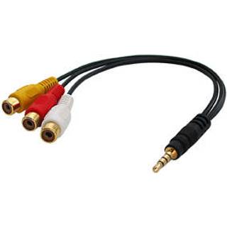 3.5mm minijack han / 3 x RCA phono hun.