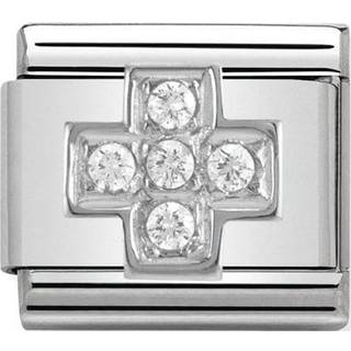 Nomination Classic - SilverShine aus Edelstahl mit 925er Silber und Zirkonia - Kreuz - 330304/03 - silber