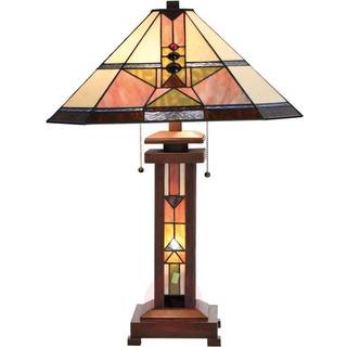 Leondra bordlampe i Tiffany-stil