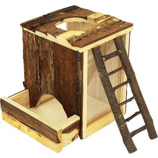 Trixie Play and Burrow Tower Bark Wood Small Animals 20x20x16cm