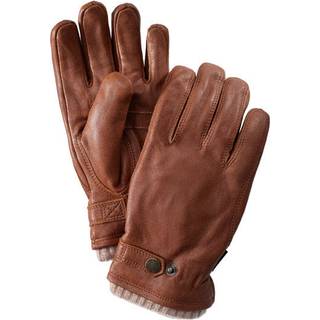Hestra Utsjö Fleece Lined Buckle Elkskin Glove Chestnut