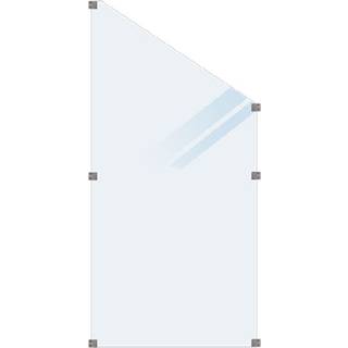 Glashegn Frosted Plus - 6 mm Hærdet Glas - 90x180/127 cm