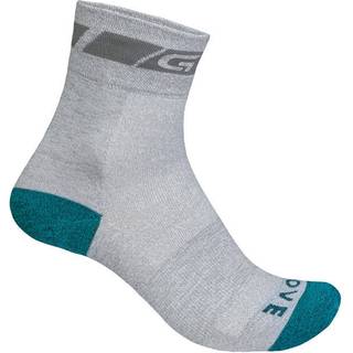 GripGrab women sok regular cut grå/grøn - Strømpe str. XS (35-38)