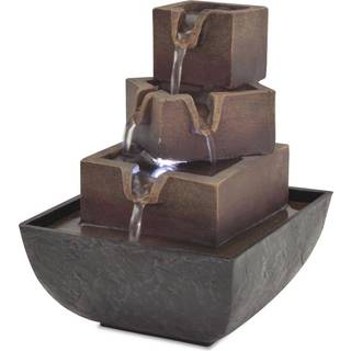 indendørs fontæne med LED-lys polyresin