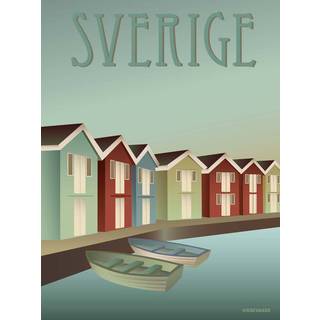 Tilbud: Spar 75% - Sverige Skærgården - Plakat 15x21 cm fra ViSSEVASSE
