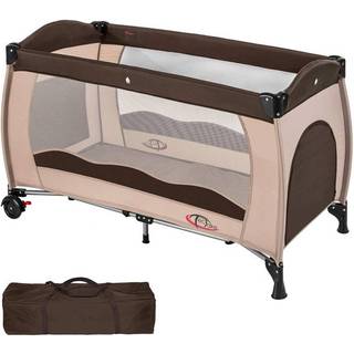 Weekendseng 126x65x80cm med transporttaske - coffee