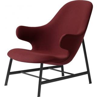 &Tradition - Catch JH13 - Warm Black - Leather cat.2 - Silk SIL0250 Cognac - Lænestole - Jaime Hayón - Metal/Tekstilmateriale