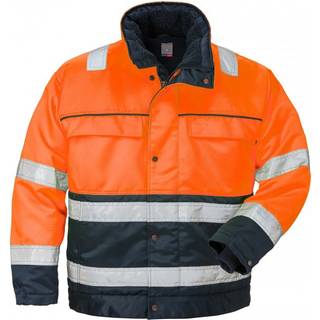 Fristads 100496 Hi Vis vinterjakke kl.3 444 / Arbejdsjakke Hi-Vis gul/Marine XS
