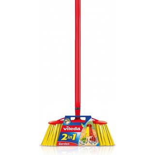 Vileda Broom 2in1 Garden Outdoor (red/yellow)
