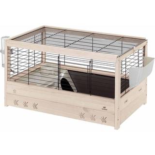 Ferplast Hamster- og gnaverbur i FSC-træ ARENA 80 med tilbehør - 82 x 52 x 45,5 cm.