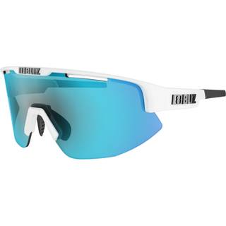 BLIZ Active Eyewear Matrix Shiny White Solbriller - Uni - smoke w blue multi