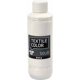 Textile Solid Hvid Tekstilmaling 250ml - Dækkende Kvalitet