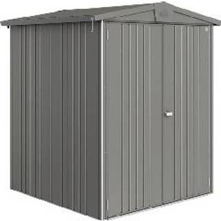Biohort europa str. 2 dbl. dør redskabsrum 172x196x156cm sølv metallic