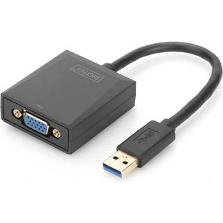 DIGITUS USB 3.0 to VGA Adapter ekstern videoadapter - sort