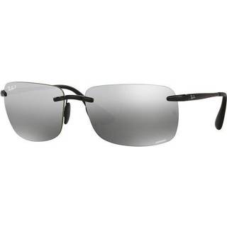 Ray - Ban Mand RB4255 601/5J Solbriller Injiceret Sort Sølv Firkantet Polariseret